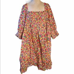 Rixo for Target Floral Puff Sleeve Smock Dress 4X